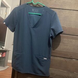 Figs Navy Blue/ Gray Women's Top